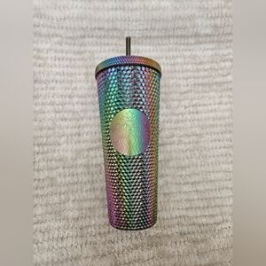 STARBUCKS venti black Iridescent studded tumbler